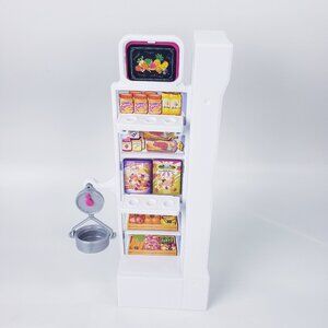 Barbie Grocery Store Shelving Unit with Hanging Scale White Supermarket Playset